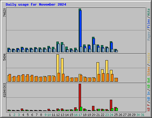 Daily usage for November 2024