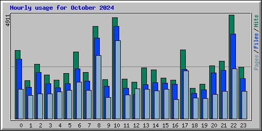 Hourly usage for October 2024